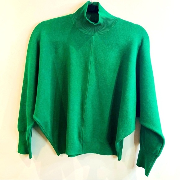 VICOLO SZ L Dolman Sleeve Mock Neck  Angora Blend Dopamine Dressing Sweater - Picture 2 of 8